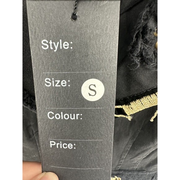 Neslay Women’s Distressed Military Style Jacket Emnroidery NEW Size Small - Picture 4 of 5